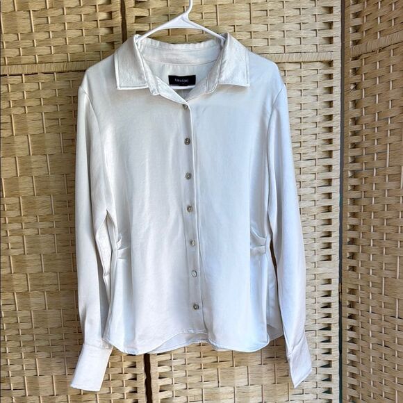Karen Kane Satine Button down NWT Cream off white size  extra large - Picture 4 of 9